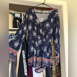 Floral Long Sleeve Romper